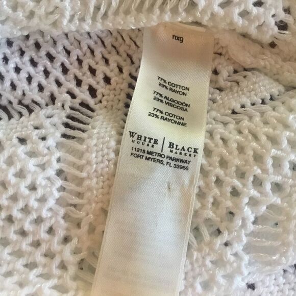 NWOT. White House/Black Market Brand Woman’s. Size MP 3/4 Sleeve Sweater w/Trim - Picture 6 of 10